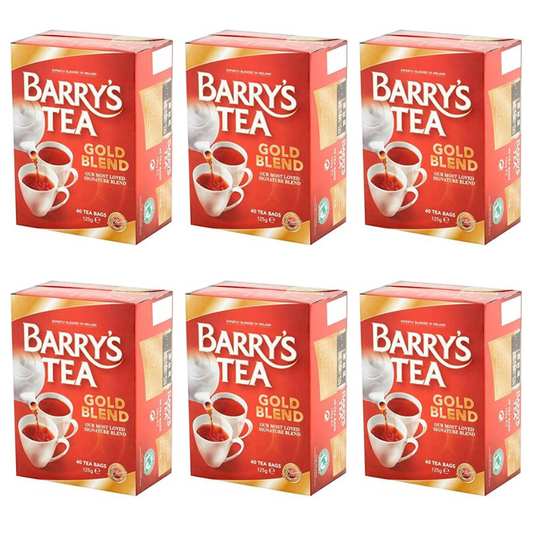 6 x Barry'S Gold Blend Teabags 40'S