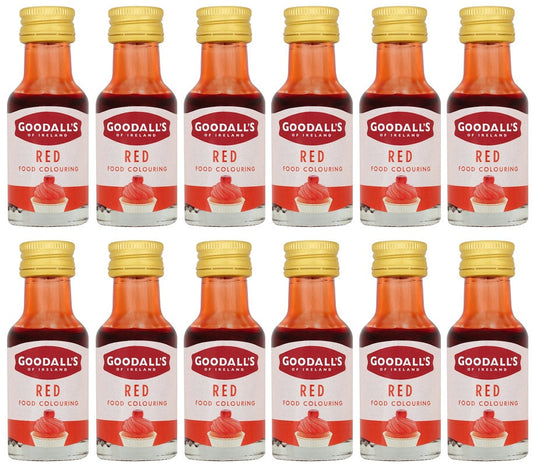 12 x Goodall's Of Ireland Red Food Colouring 25Ml