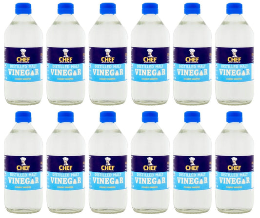 12 x Chef Distilled Malt Vinegar 284Ml