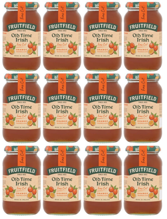 12 x Fruitfield Old Time Irish Fine Cut Orange Marmalade 454G