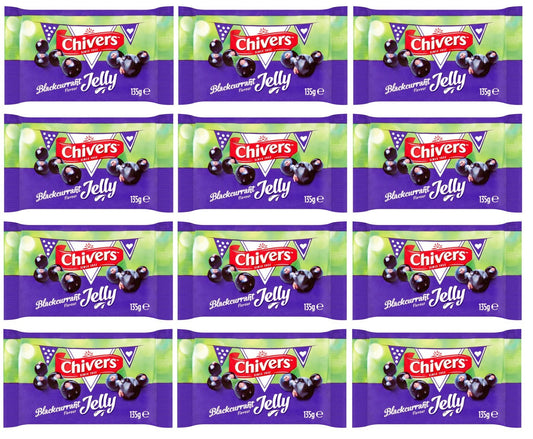12 x Chivers Blackcurrant Flavour Jelly 135G