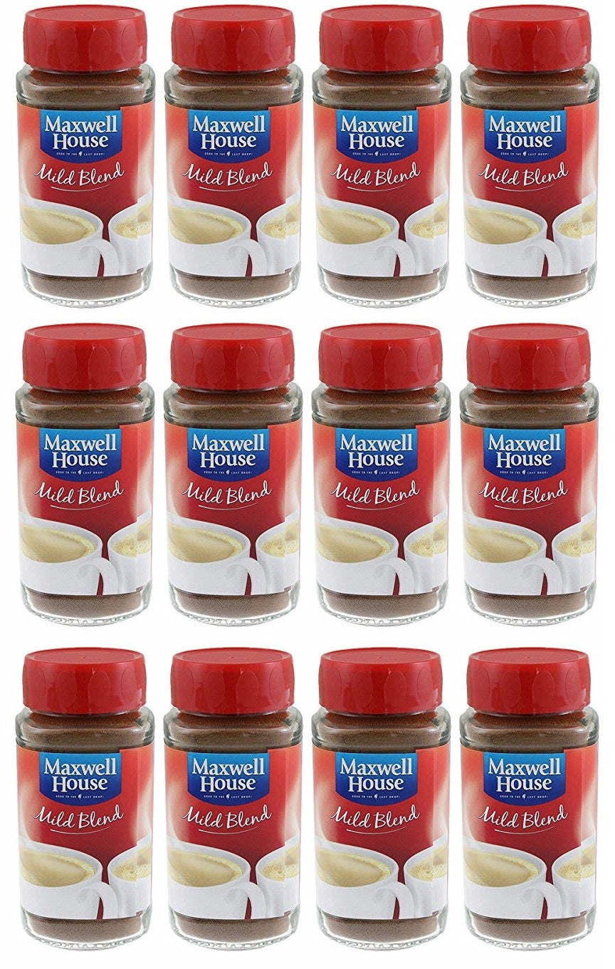 12 x Maxwell House Mild Blend Instant Coffee 100G