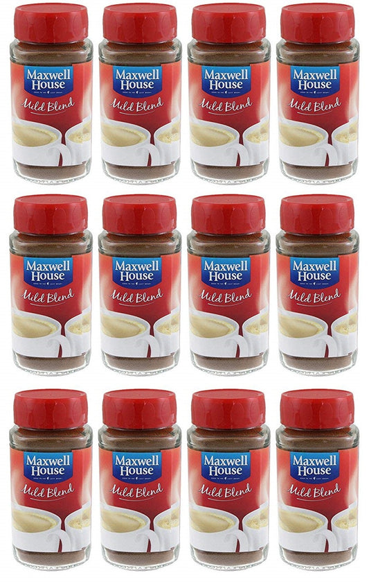 12 x Maxwell House Mild Blend Instant Coffee 100G