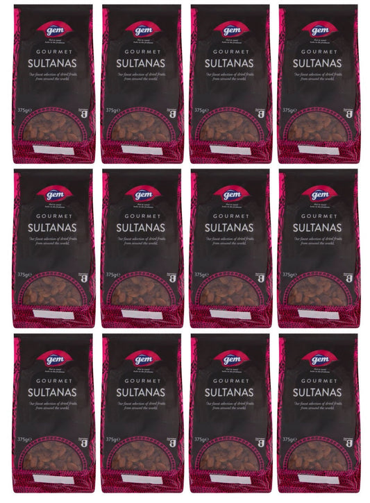 12 x Gem Sultanas 375G