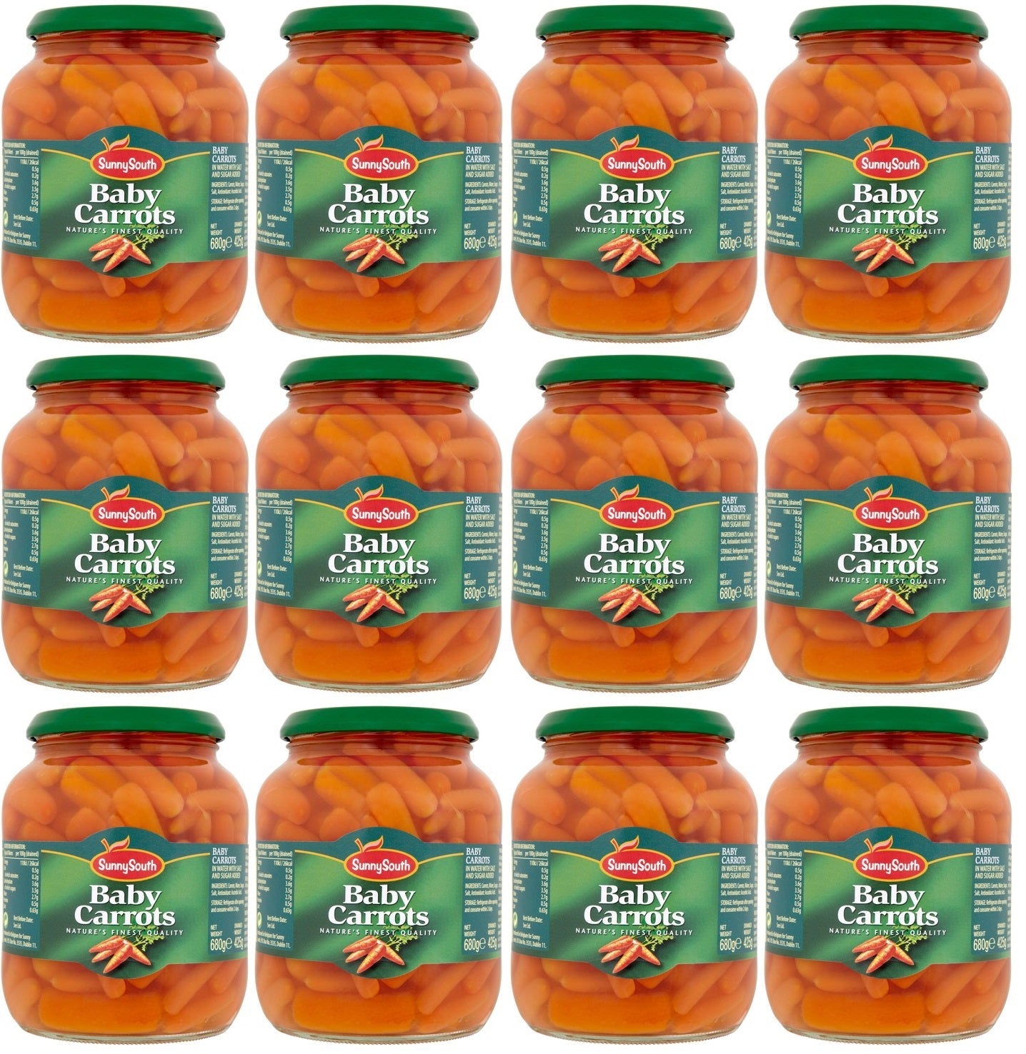 12 x Sunny South Baby Carrots 340G