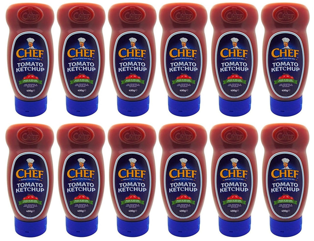 12 x Chef Tomato Ketchup 490G