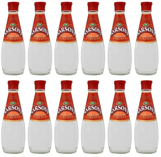 12 x Sarson's Distilled Malt Vinegar 250Ml