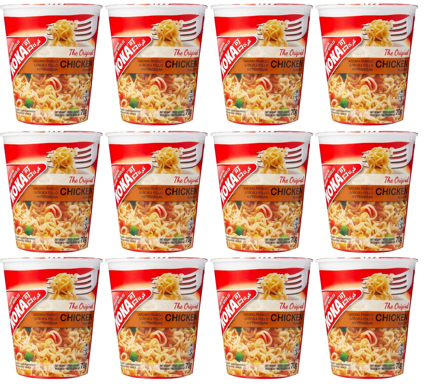12 x Koka The Original Chicken Flavour Oriental Instant Noodles 70G
