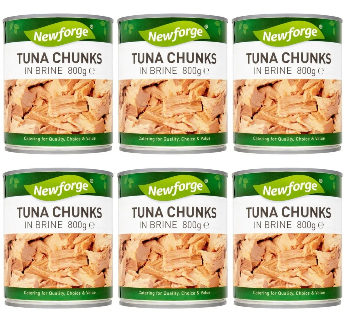 6 x Newforge Tuna Chunks In Brine 800G – The Stock Outlet