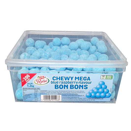 200 x Rose Mega Blue Raspberry Bon Bon