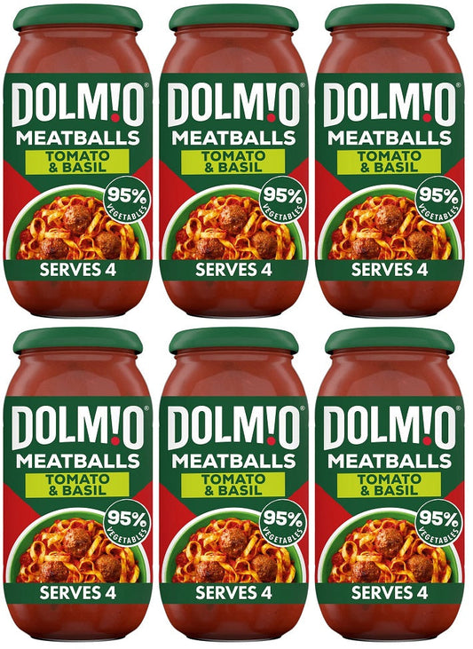 6 x Dolmio Meatball Tomato And Basil Pasta Sauce 500G