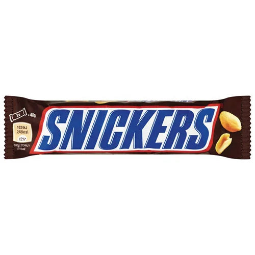 48 x Snickers Caramel Nougat Peanuts & Milk Chocolate Snack Bar 48G