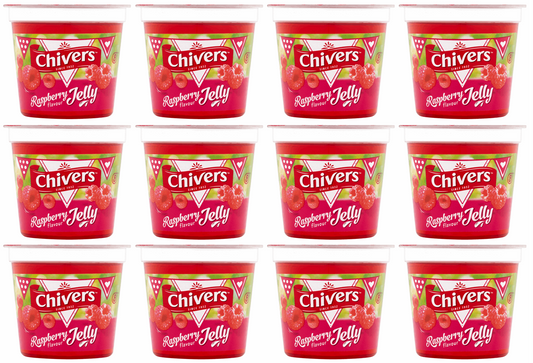 12 x Chivers Raspberry Flavour Jelly 125G