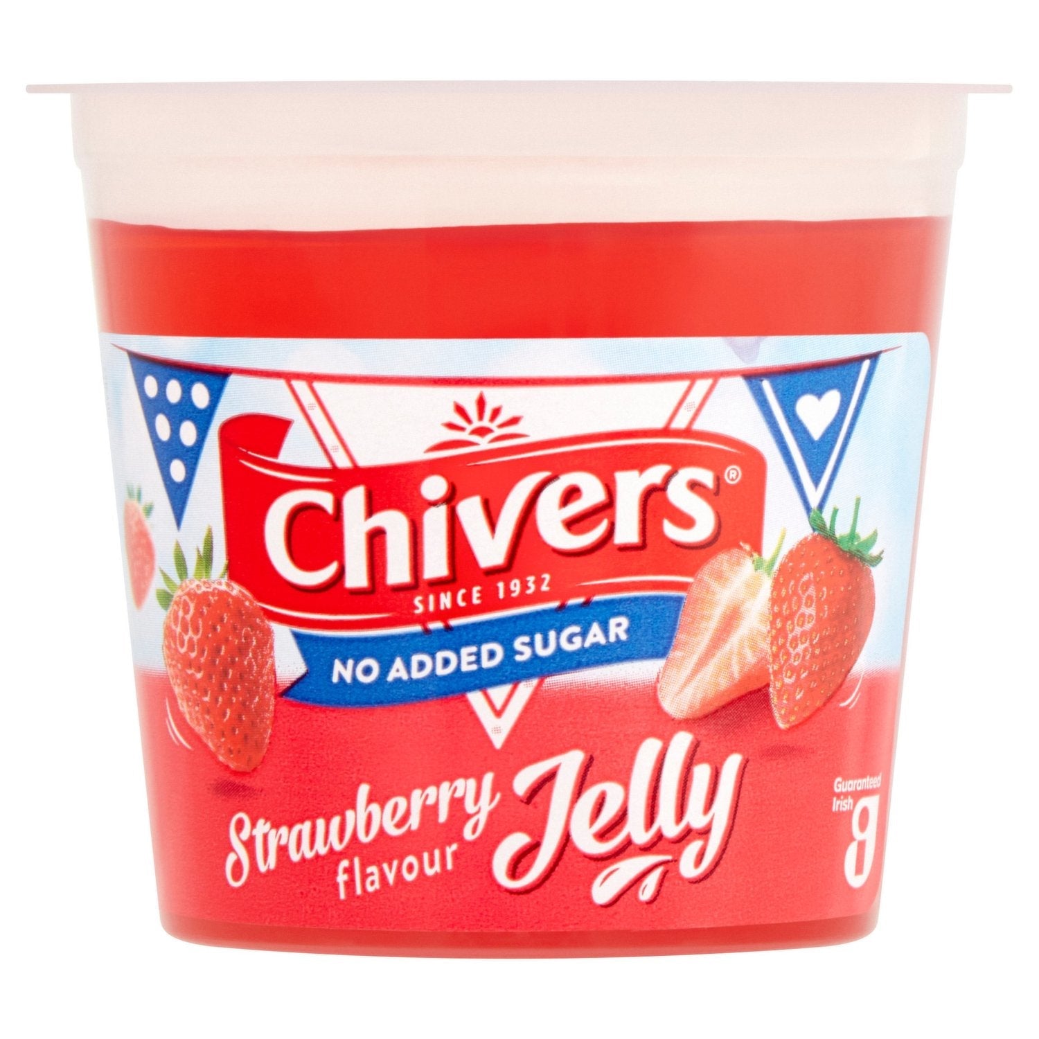 12 x Chivers No Added Sugar Strawberry Flavour Jelly 115G