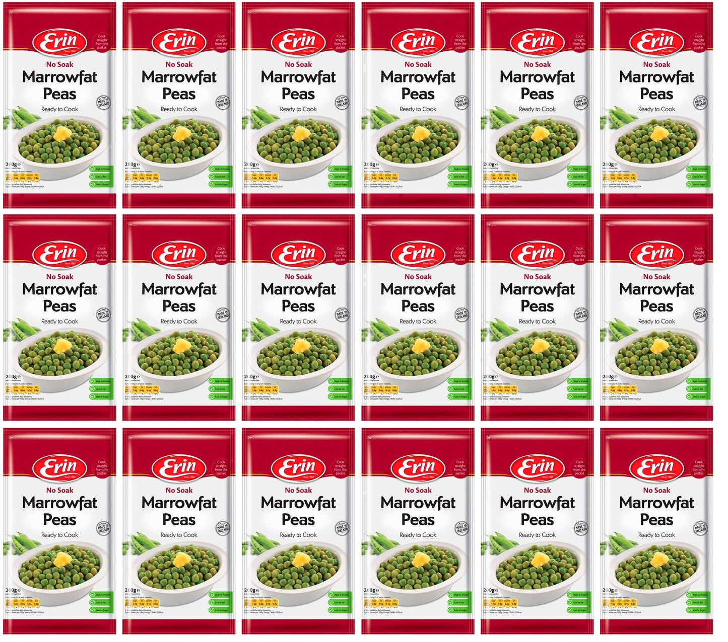 18 x Erin No Soak Marrowfat Peas 200G