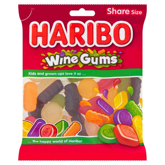12 x Haribo Wine Gums Bag 160G