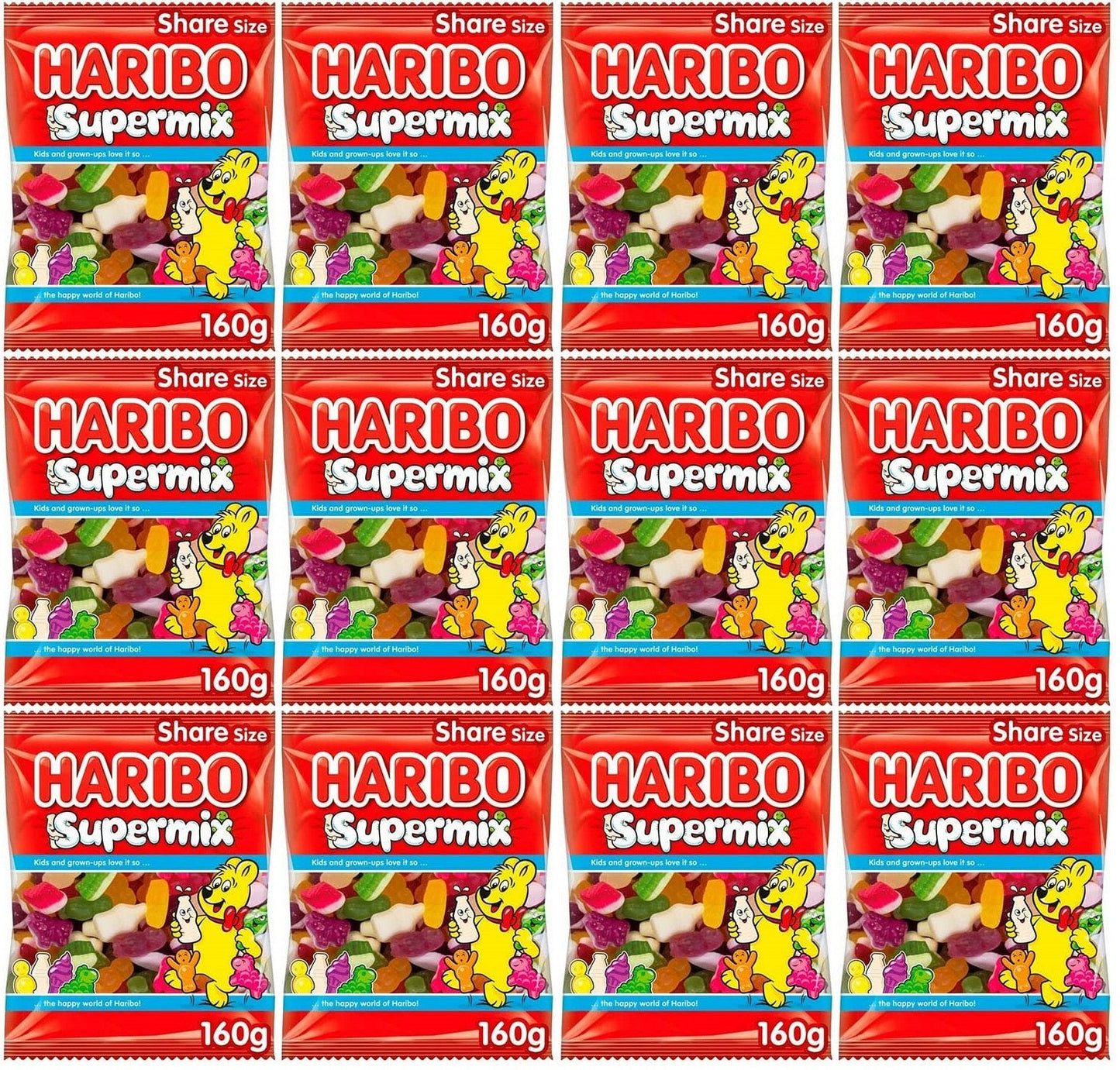 12 x Haribo Supermix Bag 160G