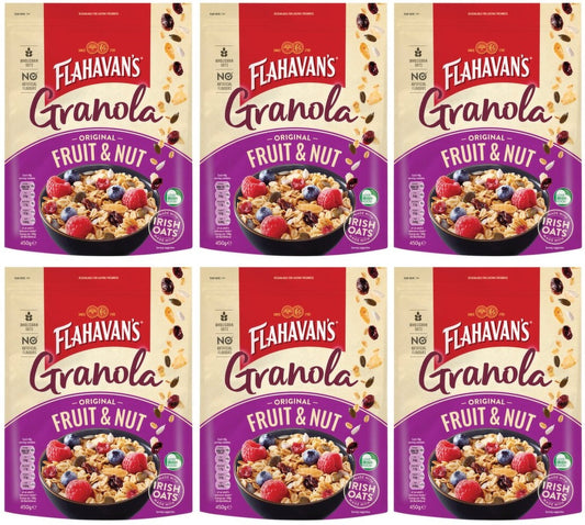 6 x Flahavan's Original Fruit & Nut Granola 450G