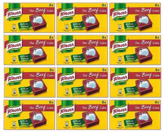 12 x Knorr  Stock Cubes Beef 8X 10 G