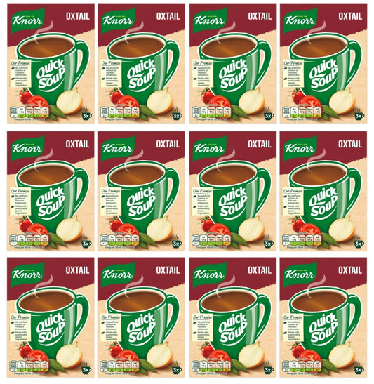 12 x Knorr Quick Soup Oxtail 3's 42G