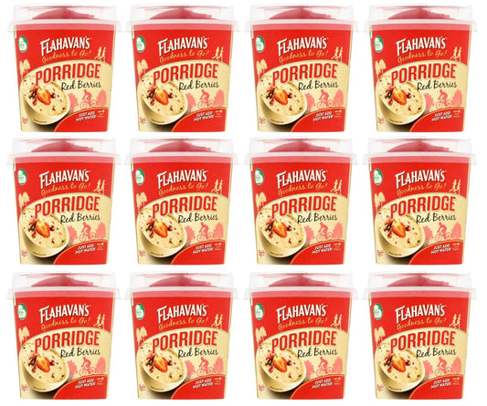 12 x Flahavan's Goodness To Go! Porridge Red Berries 50G