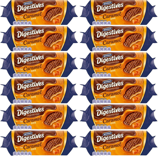 12 x Mcvitie's Digestives Milk Chocolate The Caramel One 250G