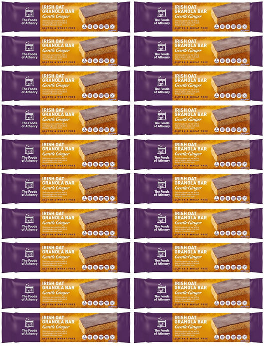 20 x The Foods Of Athenry Irish Oat Granola Bar Gentle Ginger 55G