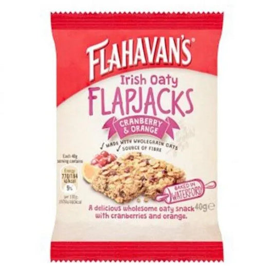 24 x Flahavan's Irish Oaty Flapjacks Cranberry & Orange 40G