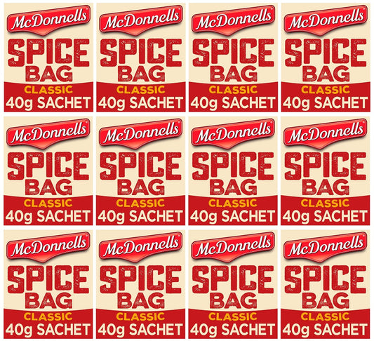12 x Mcdonnells Spice Bag Classic Flavour Seasoning Mix 40G