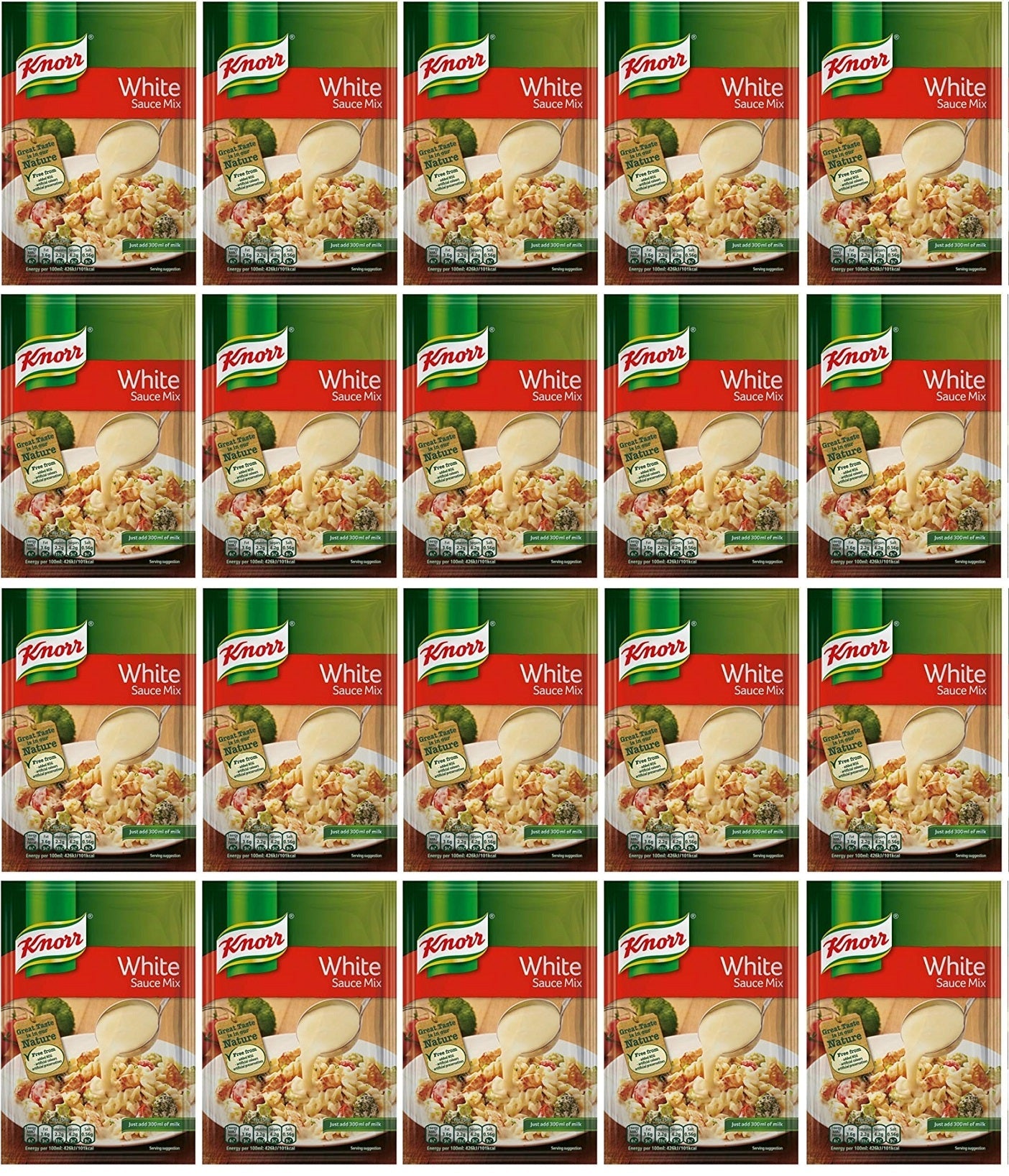 20 x Knorr White Sauce Mix 25G