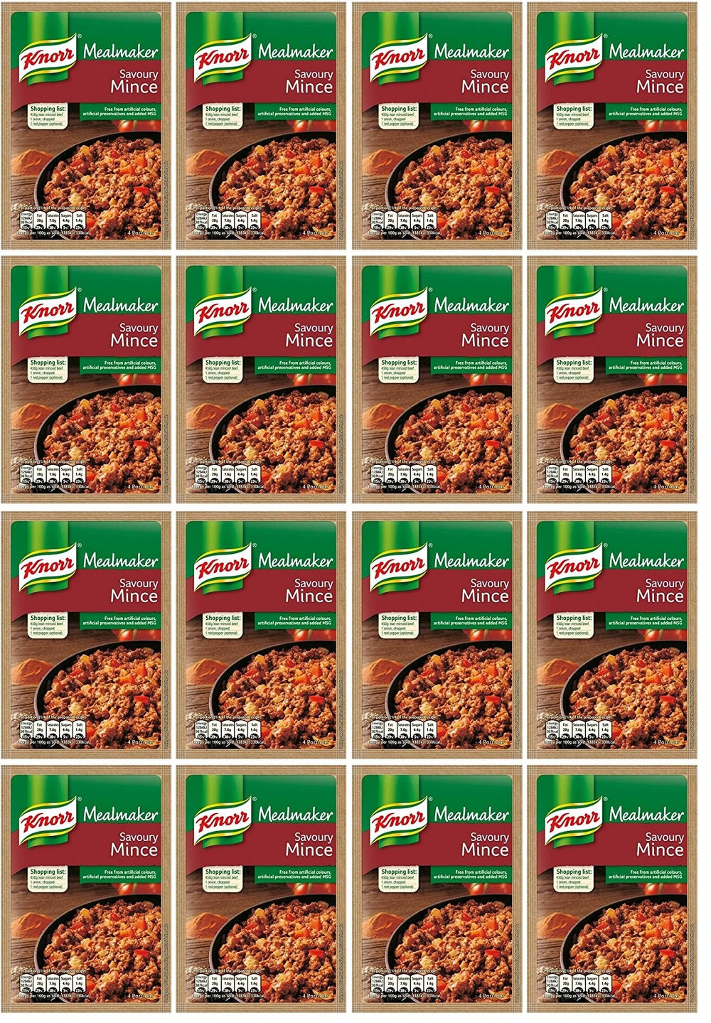 16 x Knorr Mealmaker Savoury Mince 46G