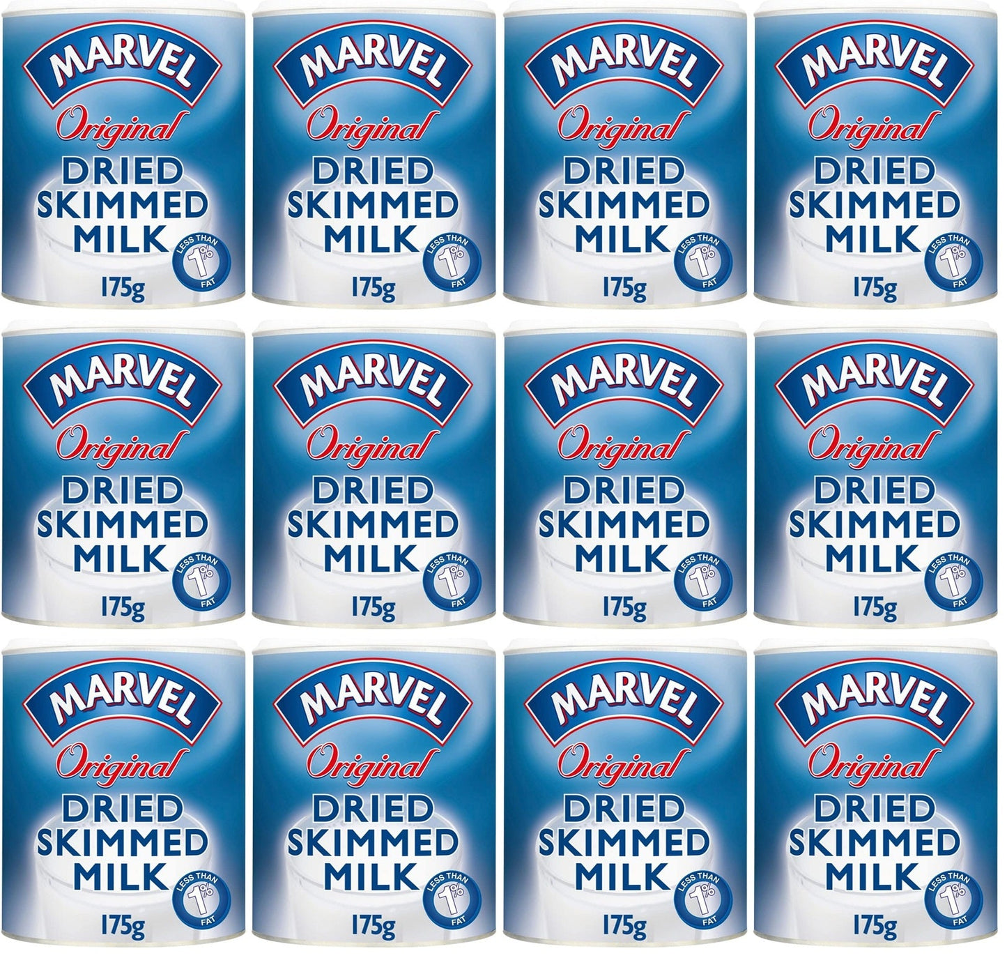 12 x Marvel Original Dried Skimmed Milk 175G
