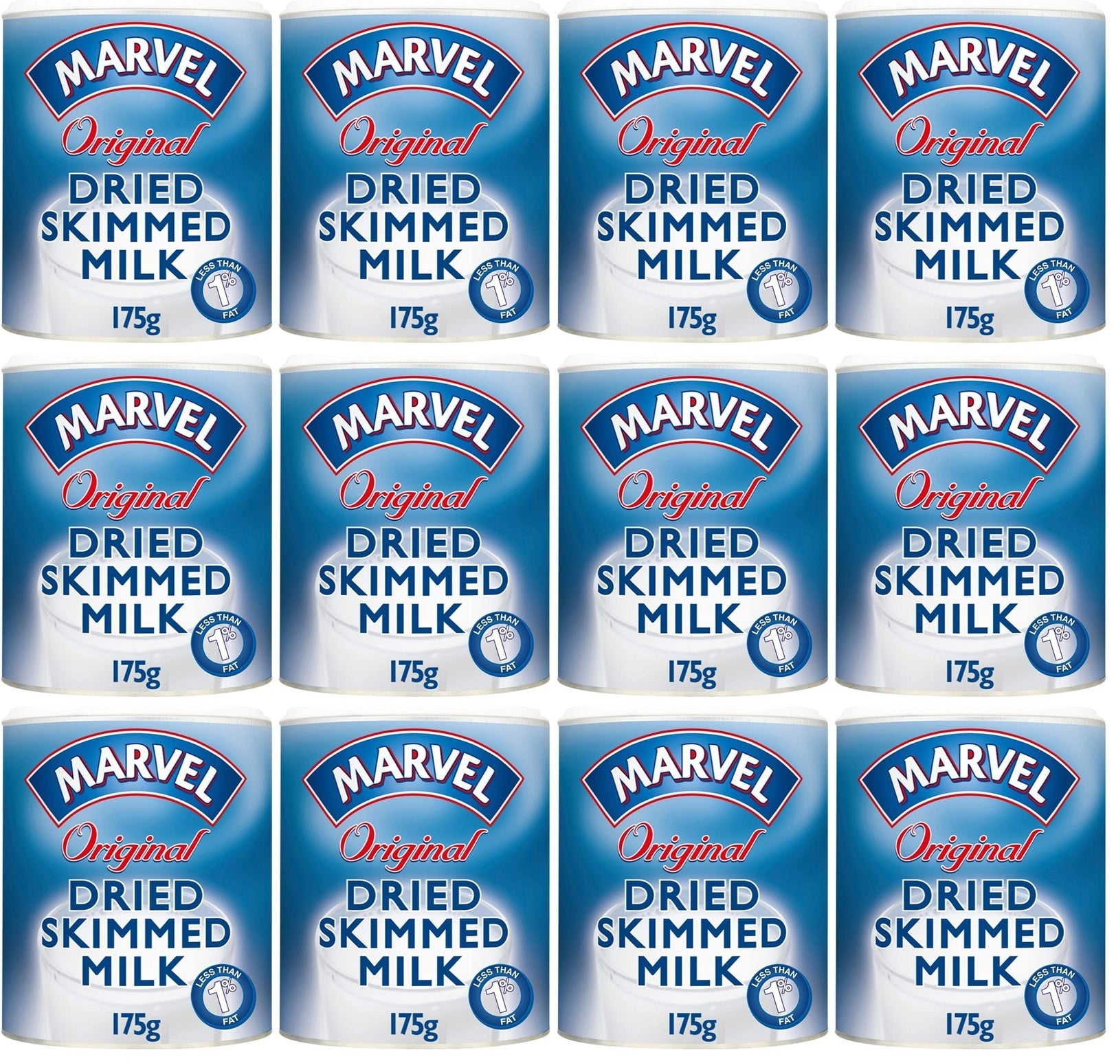 12 x Marvel Original Dried Skimmed Milk 175G