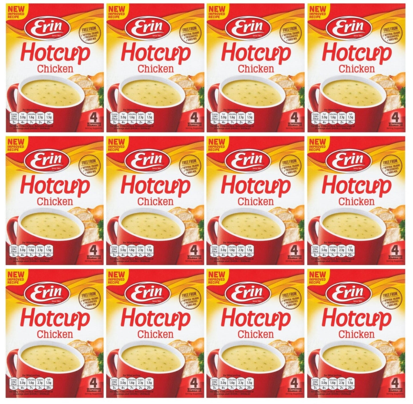 12 x Erin Hotcup Original Chicken 53G