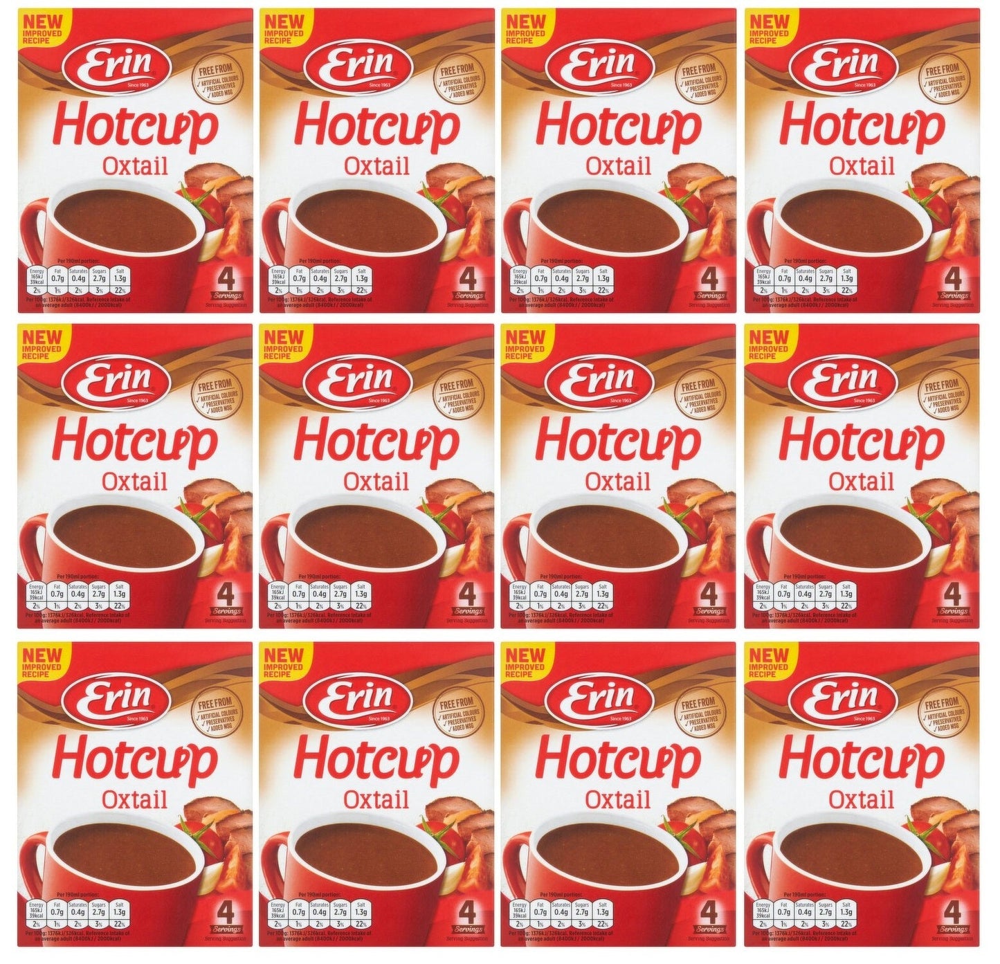 12 x Erin Hotcup Original Oxtail 48G