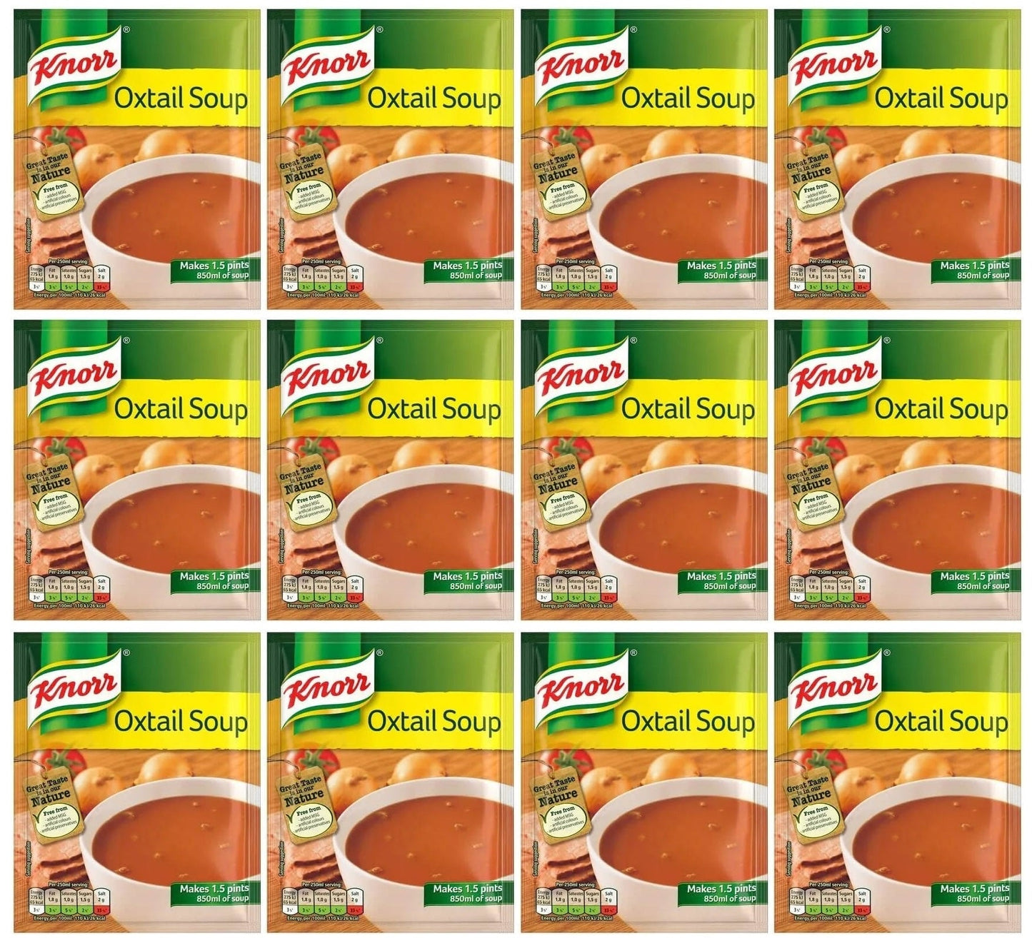 12 x Knorr Oxtail Soup 1.5 Pints/60G