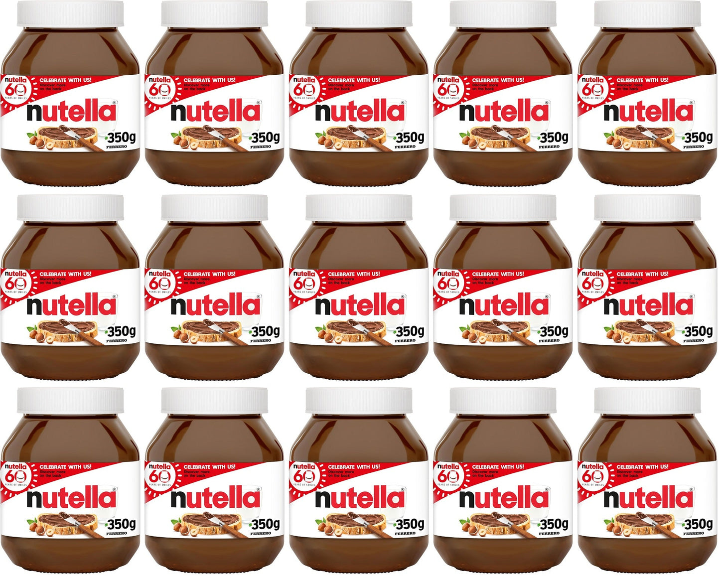 15 x Nutella® Hazelnut Spread With Cocoa 350G