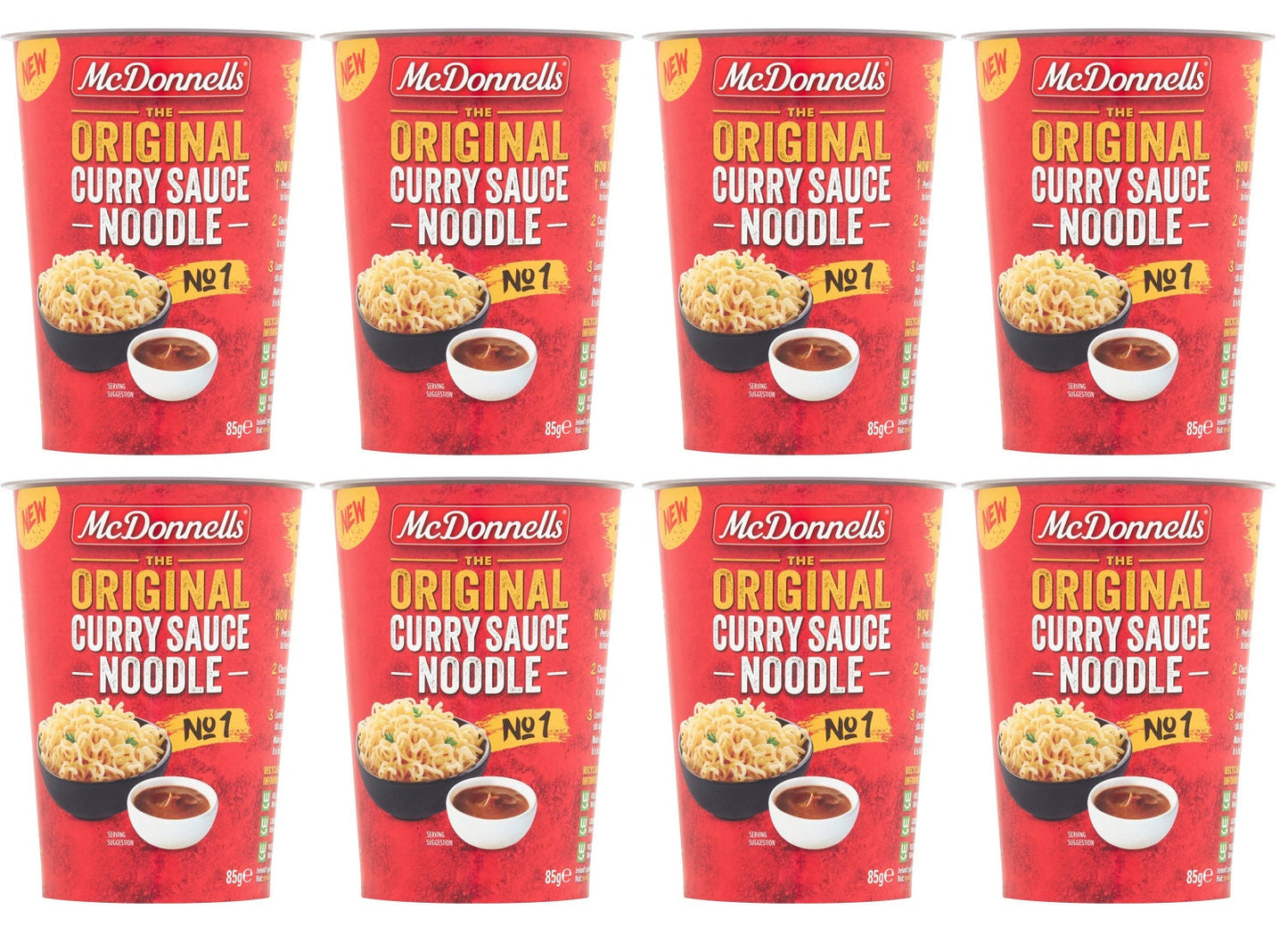 8 x Mcdonnells The Original Curry Sauce Noodle Pot 85G