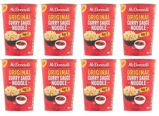 8 x Mcdonnells The Original Curry Sauce Noodle Pot 85G
