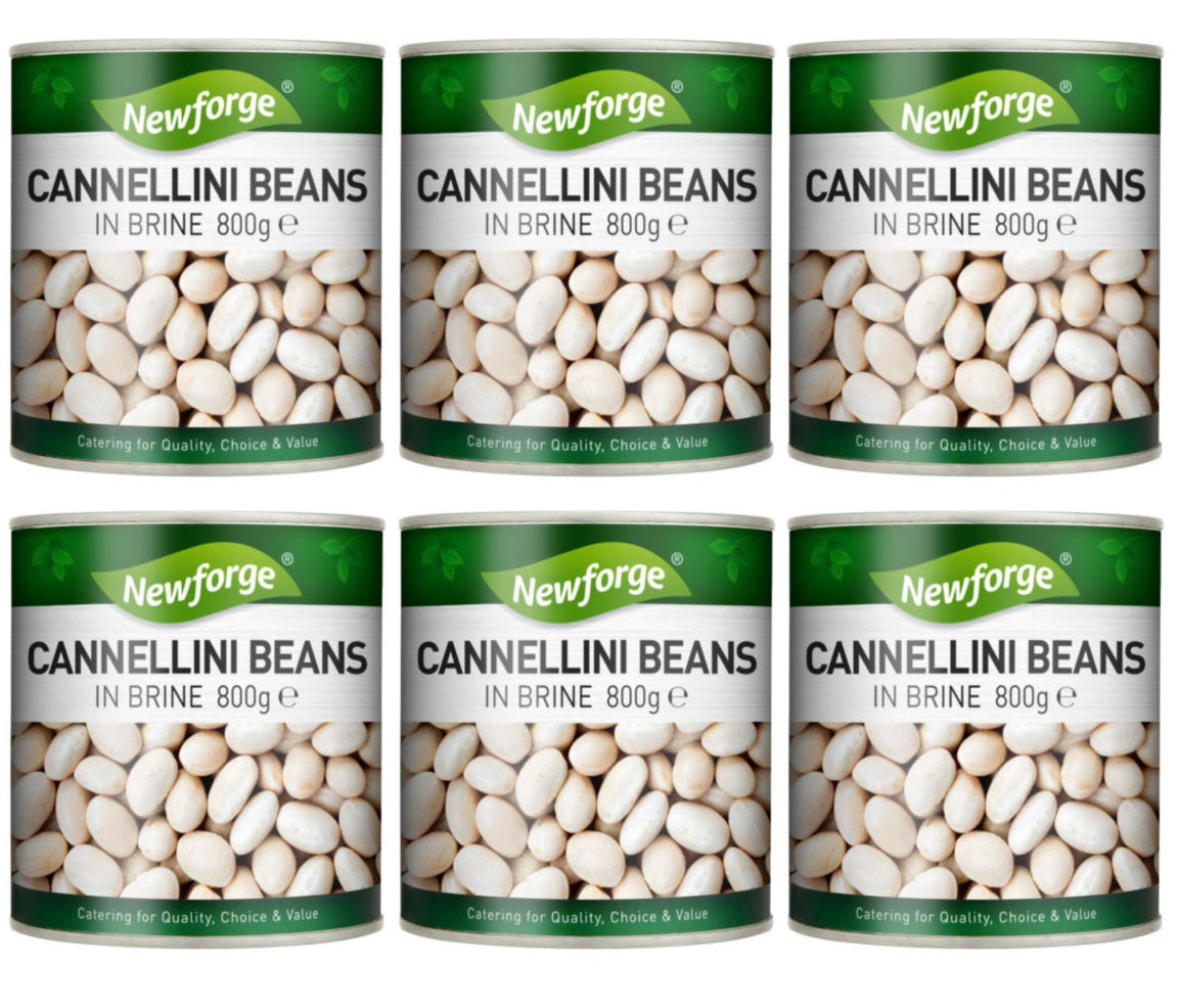 6 x Newforge Cannellini Beans In Salted Water 800G
