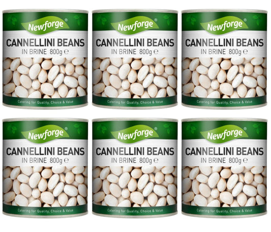 6 x Newforge Cannellini Beans In Salted Water 800G