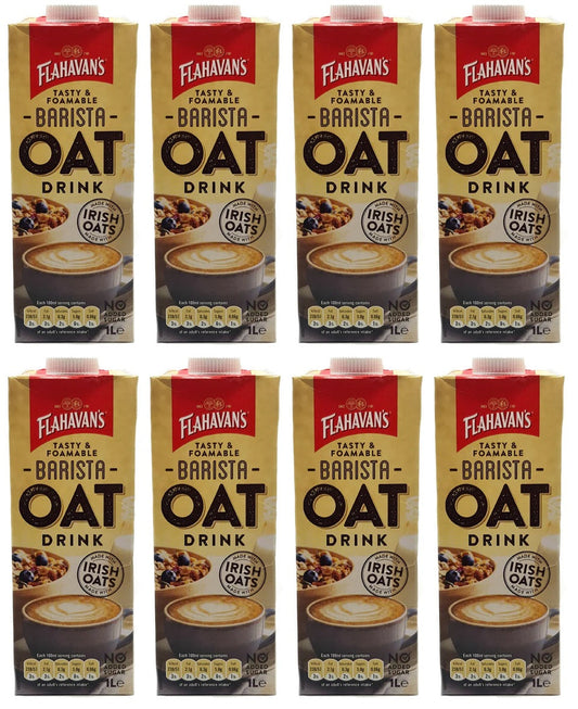 8 x Flahavan's Barista Oat Drink 1L