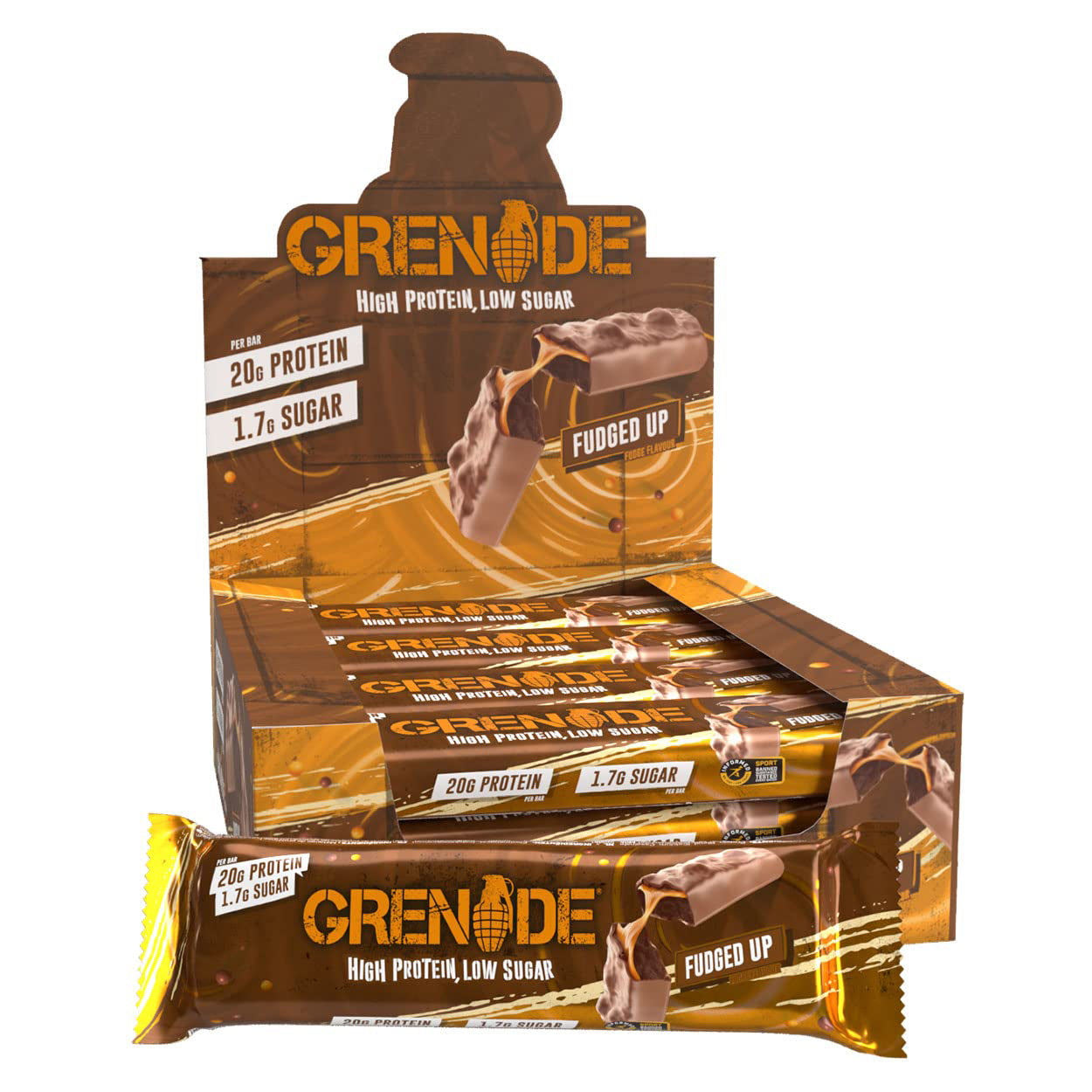 12 x Grenade Fudged Up Fudge Flavour 60G