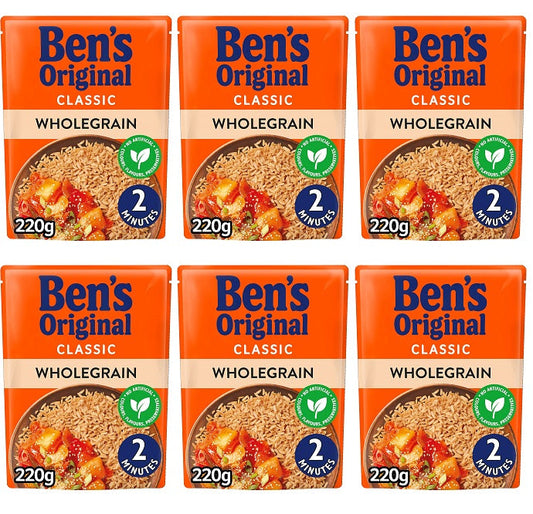 6 x Ben's Original Classic Wholegrain 220G