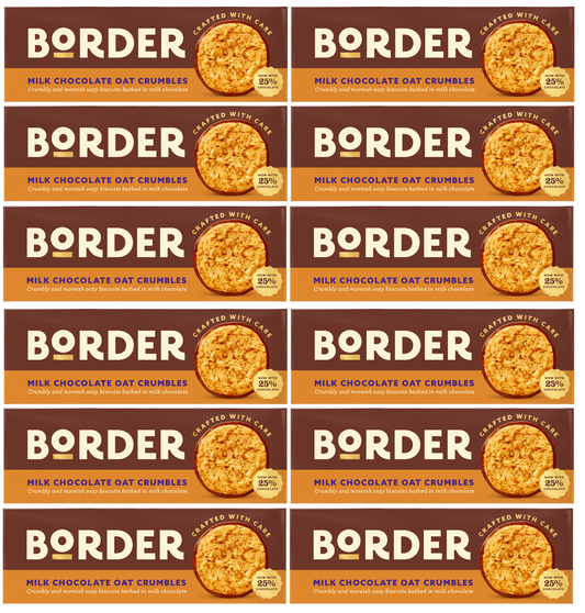 12 x Border Milk Chocolate Oat Crumbles 150G