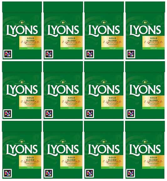 12 x Lyons Gold Blend Loose Leaf 250G