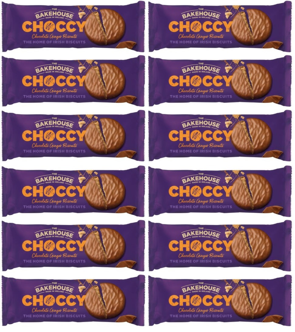 12 x The Bakehouse Choccy Chocolate Ginger Biscuits 200G