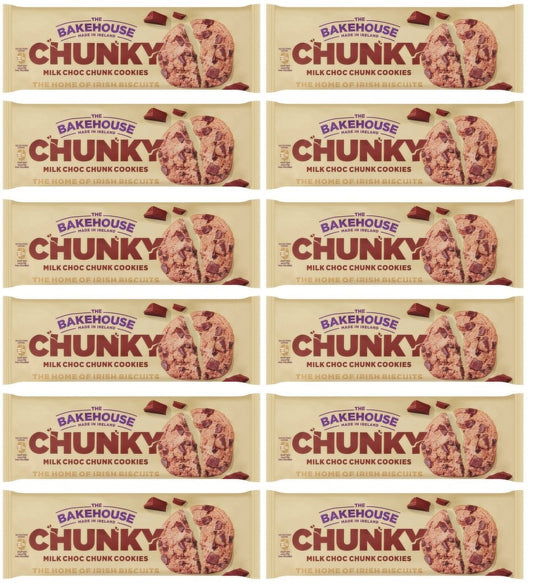 12 x The Bakehouse Chunky Milk Choc Chunk Cookies 220G
