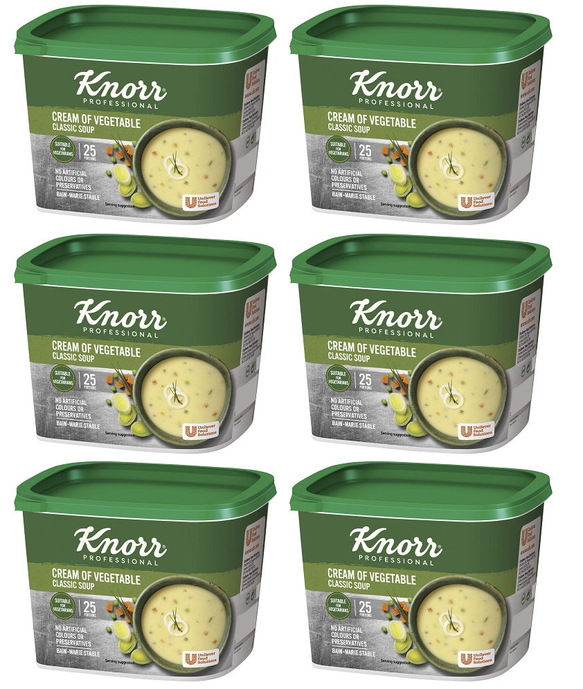 6 x Knorr Professional Classic Cream Of Veg Soup 25 Port
