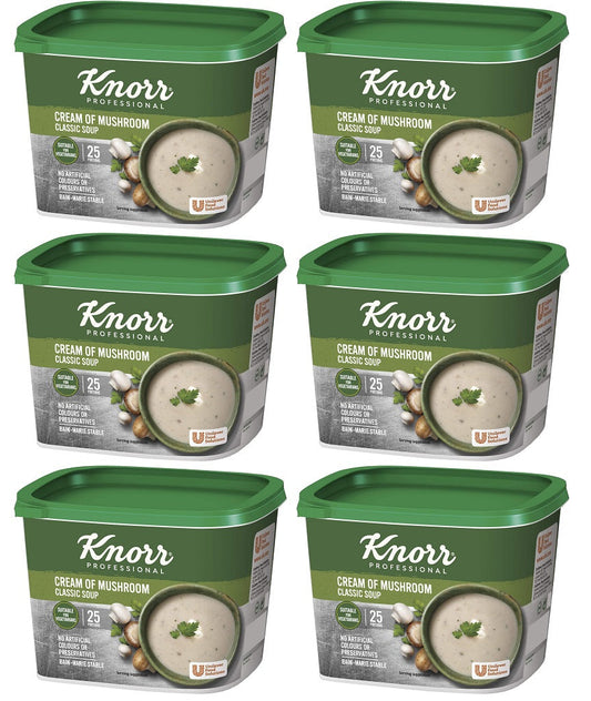 6 x Knorr Professional Classic Cream Of Mushroom Soup 25 Port